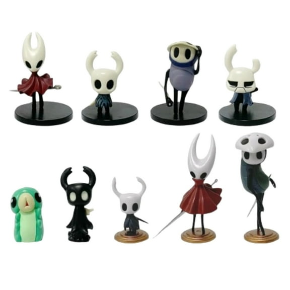 9PCS Hollow-Knight Silksong Game Character Statue, Small Figures, Hollow-Knight Action Figures Battle Version Diorama, Popular Game Hollow-Knight for Home Decor, Game Fans Gift