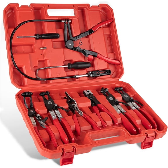 Automotive Disconnect Tool Kit, High-Carbon Steel, 60° Angled Connector Separator, Hose Clamp Pliers, Trim Clip Removal, Wire Terminal Remover for Auto Repair