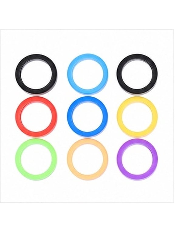 9PCS Key Caps Covers Key Color Caps Flexible Key Protectors Coding Rings Key Identifiers Key Caps Silicone Key Covers for House and Car Keys