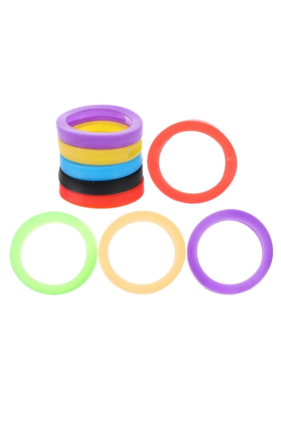 9PCS Key Caps Covers Key Color Caps Flexible Key Protectors Coding Rings Key Identifiers Key Caps Silicone Key Covers for House and Car Keys