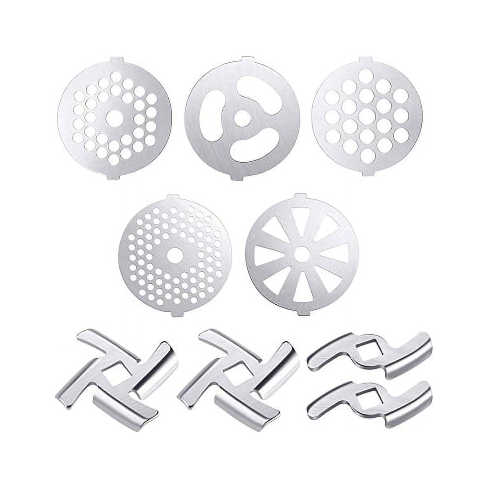 9PCS Meat Grinder Blades Meat Grinder Plate Discs Stainless Meat