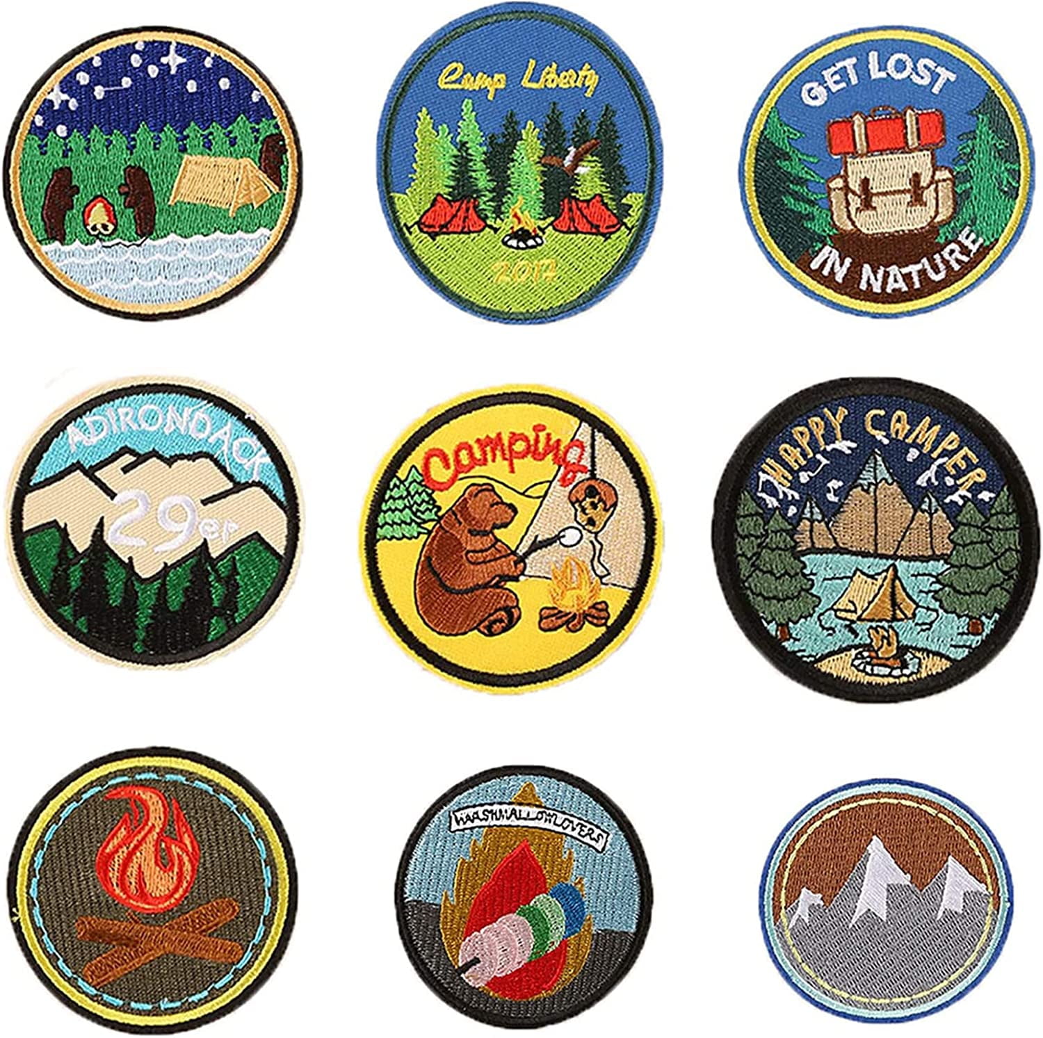 Nature Park Patch Landscape Patches Stickers For Clothes Badges Outdoor Sewing  Patches For Clothing Appliques Jeans Hat Backpack