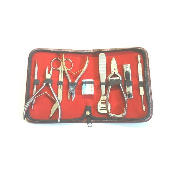 9PCS Professional Podiatrist Toe Nail Clippers Cutters Tool Set Stainless Steel