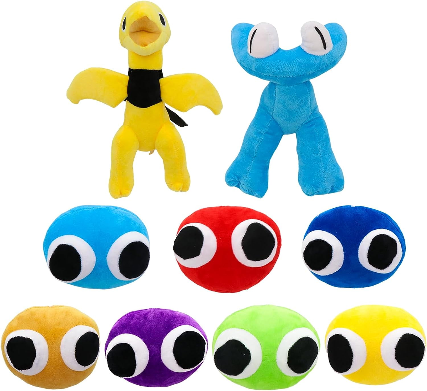 Rainbow Friends Plush, Cyan Plush, Lookies Plush, Yellow Rainbow Friends  Chapter