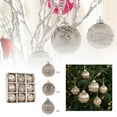 thumbnail image 1 of 9PCS Rustic Champagne Christmas Ornaments â Farmhouse Xmas Tree Balls Set, Shatterproof Glitter Pearl Decorations for Holiday Wreaths & Garland, 1 of 8