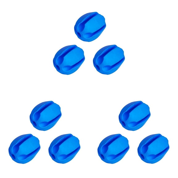 9PCS Silicone Fishing Rod Holder Ball Straps with 5 Holes, Portable Fishing Rod Fixed Ball, Multi Function Rubber Fishing Pole Clips, Fly Fishing Accessories for Holding & Protecting Poles