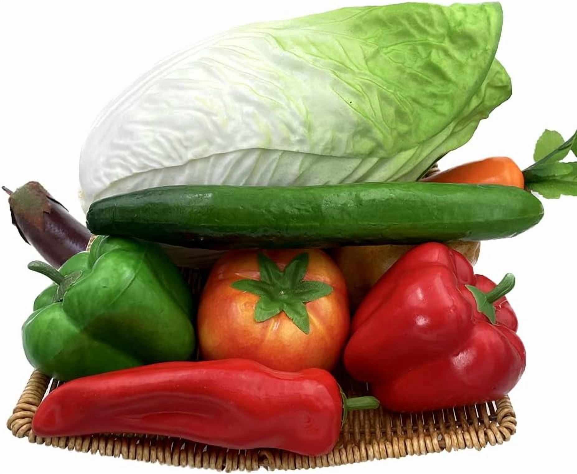 9PCS Simulation Artificial Vegetables Pepper Radish Potato Tomato ...