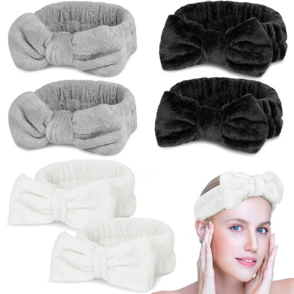 9PCS Spa Headband Kit for Women & Girls: Bowknot Makeup Headbands with Wristbands