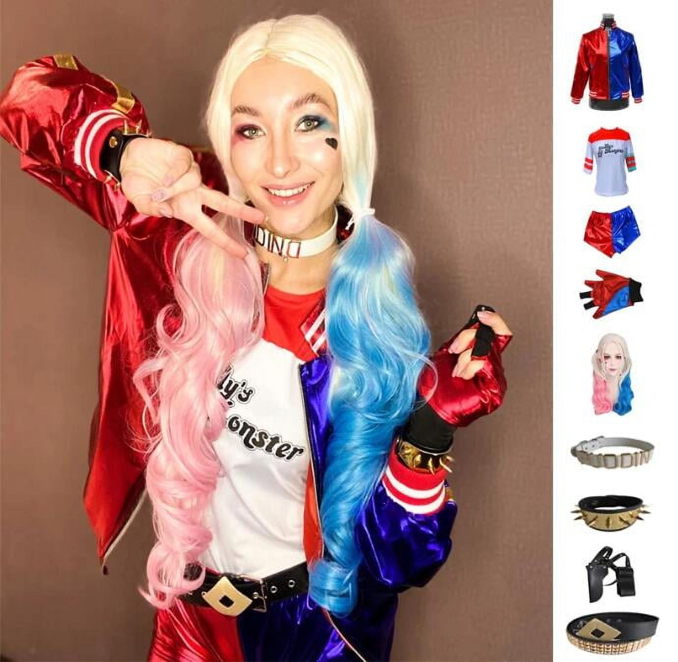 9PCS Suicide Harley cosplay costumes Squad Quinn Kids Adult