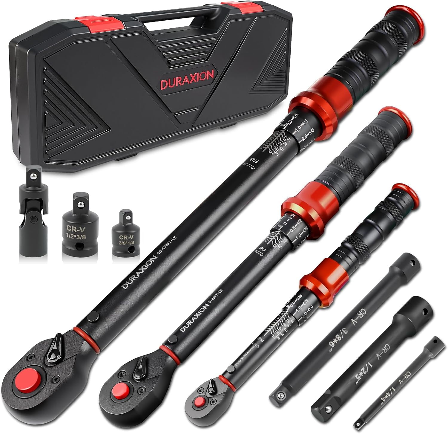 PUIBERS Torque Wrench Set 1/2 Drive, Torque Wrenches 10-170 FT