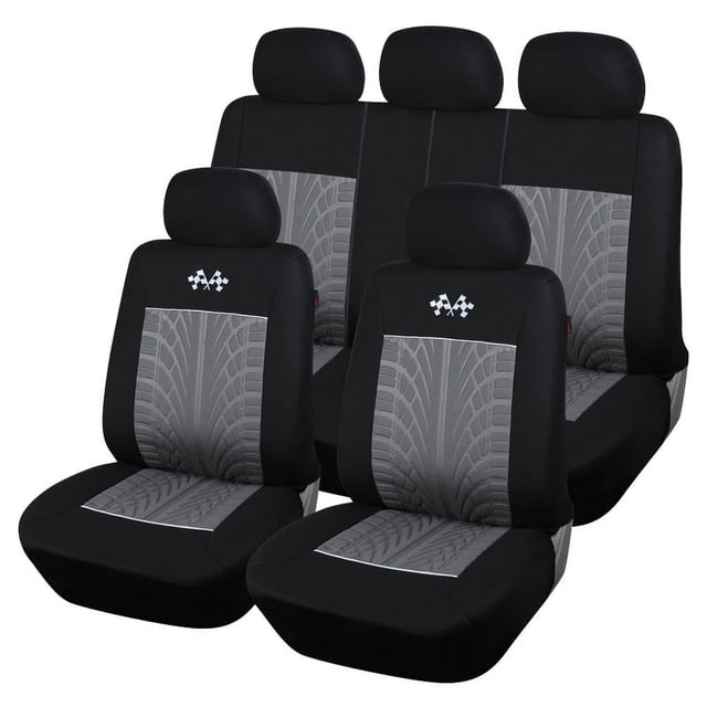 Stylish 9Pcs Universal Car Seat Covers Full Car Protector Car Front Seat Back Se