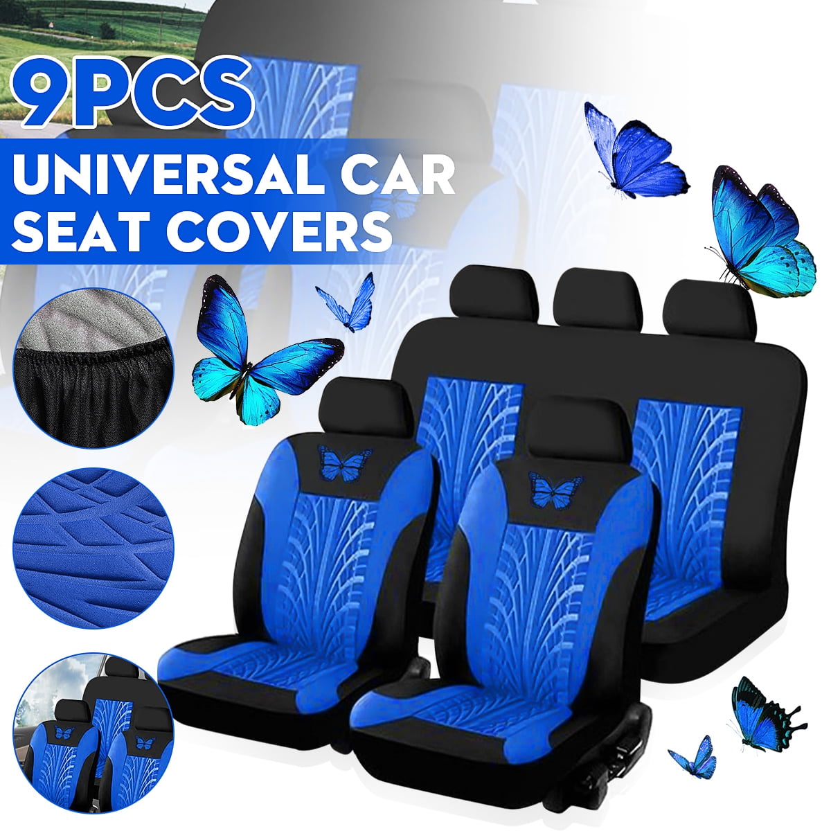 Buffalo Bloom Pond Reflection Universal Car Seat Cover With Thickened Back