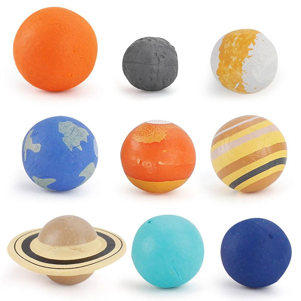 KITPIPI Universe Planet Model Set, Solar System Educational Toys for Kids, PVC, 9-Piece Pack