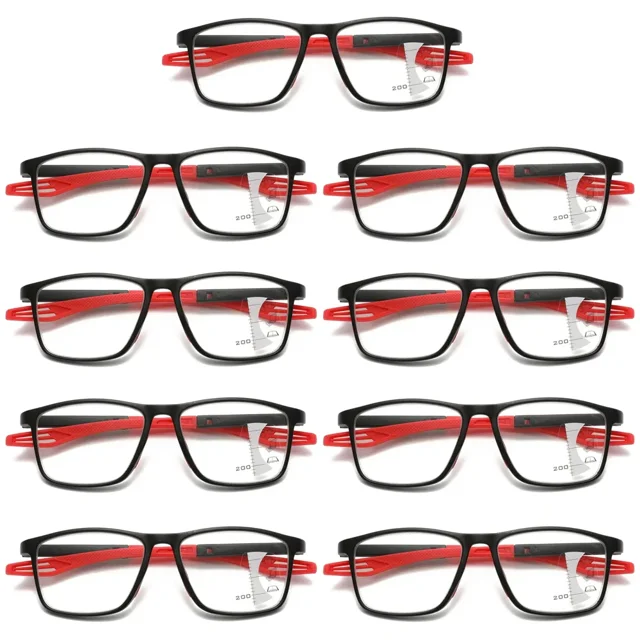 9PK Men Women Multifocus No Line Progressive Reading Glasses Multifocal Readers