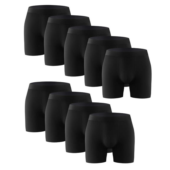 9PK Mens Boxer Briefs Breathable Tagless Underwear Soft Comfort Flex Waistband