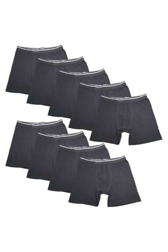 9PK Mens Performance Boxer Briefs Breathable Comfort Waistband Underwear Shorts