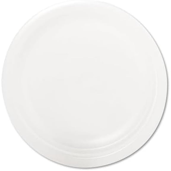 9PWQR 9 in. Diameter Quiet Classic Laminated Foam Dinnerware Plate - White (125/Pack)