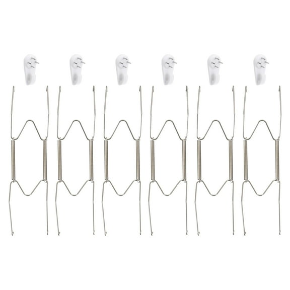 9Pack Plate Hanger, 10 Inch Stainless Steel Invisible Wall Plate Hangers for Decorative Plates, Silver