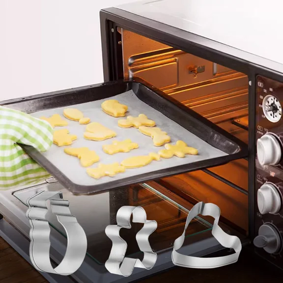 9Pc Christmas Cookie Cutter Set - Santa Snowman Tree Gingerbread Steel