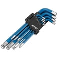 thumbnail image 1 of Performance Tool W9136 Long Arm Metric Hex Key Set, 9-Piece, Blue, 1 of 3