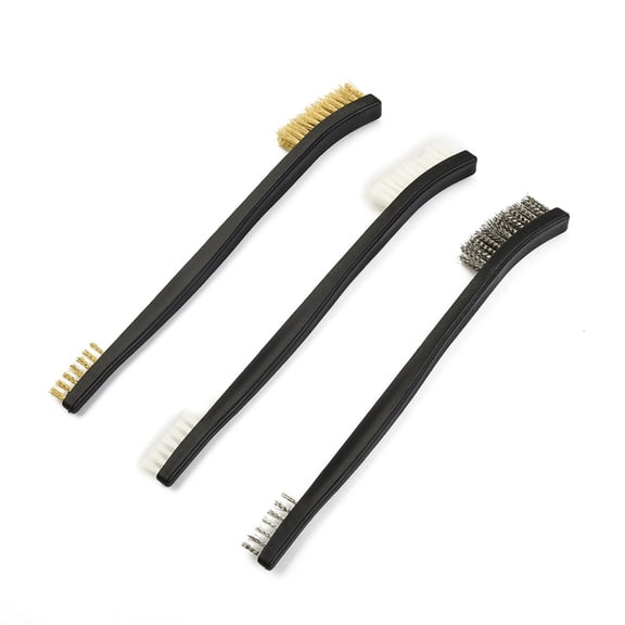 9Pc Mini Wire Brush Set Steel Brass Nylon Cleaning Polishing Metal Rust Tools