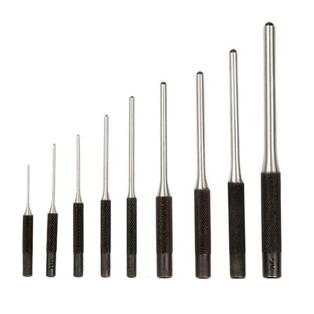 9Pc Pin Punch Tool Set 9Pc Steel Roll Pin Punch Set in Roll Up Case Gunsmithing Jewelers