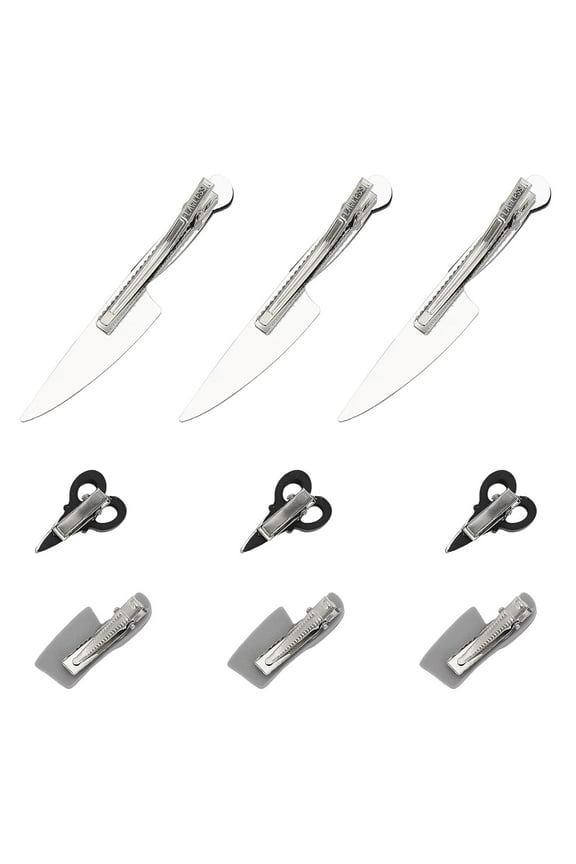 9Pcs 3 Style Goth Hair Pins Resin Hair Clips Mini Hair Clip Hip Hop Tableware Clip