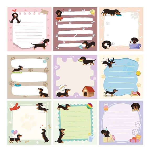 9Pcs 3x3Inch Adhesive Note Animal Note Paper Strong Adhesive ...