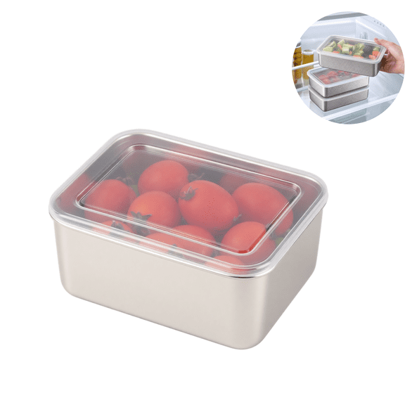 9Pcs 5.31×4.23×2.28inch Stainless Steel Food Containers with Lids, Airtight Bento Lunch Box, Picnic Meal Prep Kitchen Tray with Lid Side Dish Plate Reusable Stackable