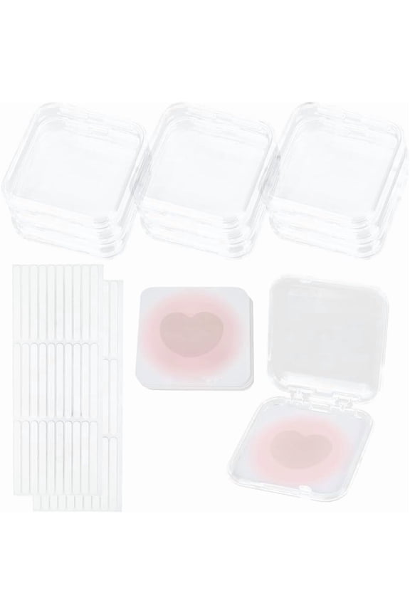 9Pcs 7.75 x 7.5cm Press on Nail Storage Box Clear Pink White Nail Packaging Boxes with 30Pcs Double 9Pcs for Press ons Artificial False Tips Beauty Charms Women colorful DIY