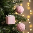 thumbnail image 1 of 9Pcs 8Cm Irregular Macaron Flocked Christmas Ball Ornament Set For Tree And Party Decor, 1 of 6