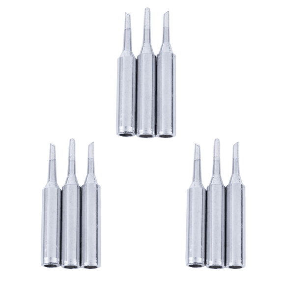 9Pcs 900M-T-2C 60W 2mm Width Bevel Soldering Solder Iron Tip 43 X 6mm