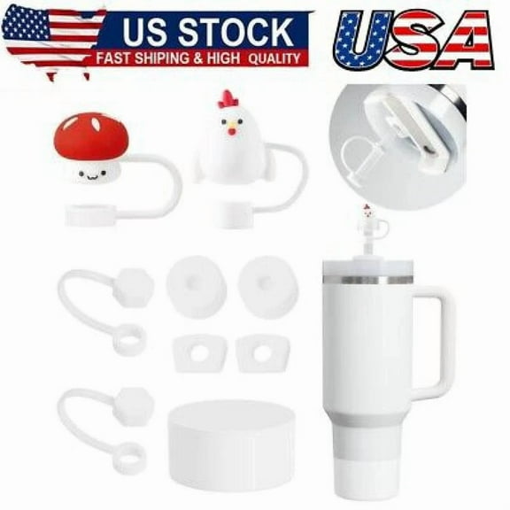 9Pcs Accessories Set For Stanley Cup 40 30Oz Insulated Sleeve Travel Cup