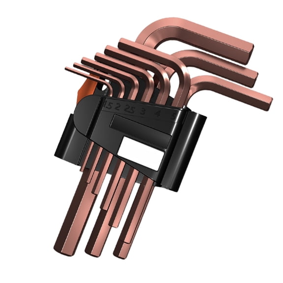 9Pieces Double-End Hex Key L-Wrench Set Professional Repairing Kit Hand Tool