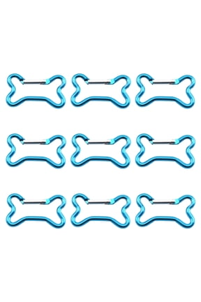 9Pcs Bone Shaped Spring Snapping Clip Aluminum Alloy Carabiner Key Rings Clip Outdoor Camping Keyring Hook Easy to Use