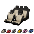 thumbnail image 1 of 9Pcs Car Seat Cover Set, Butterfly Print Auto Seat Protector, Universal Fit Waterproof Interior Cushion Covers for 5‑Seat Vehicle, Beige, 1 of 5