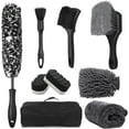 thumbnail image 1 of 9Pcs Car Wheel & Tire Brush Kit, Wheel Cleaner Brush, Soft-bristled Rim Brush, Car Drying Towel (36"x 24"), Tire Shine Applicator Pad, Car Wash Mitt, 1 of 7