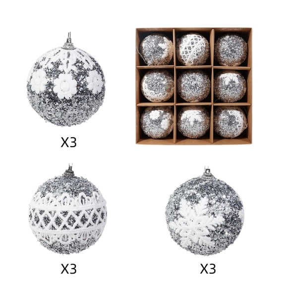 9Pcs Christmas Balls Ornaments -Shatterproof Christmas Ball for Xmas Tree Decorations Hanging,Wedding Party Holiday Decorations