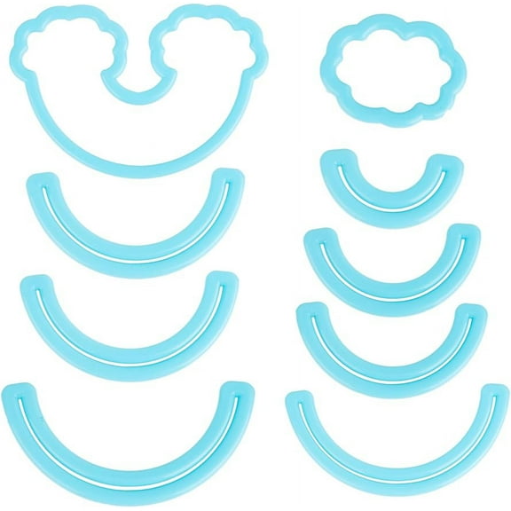 9Pcs Clay Cutters Set Rainbow Cloud Cutter Polymer Clay Cutting Tools Cake Decorating Sugarcraft Blue Cutter Molds Clay Plastic Clay Cutters for Polymer Clay Jewelry Making Women DIY Craft