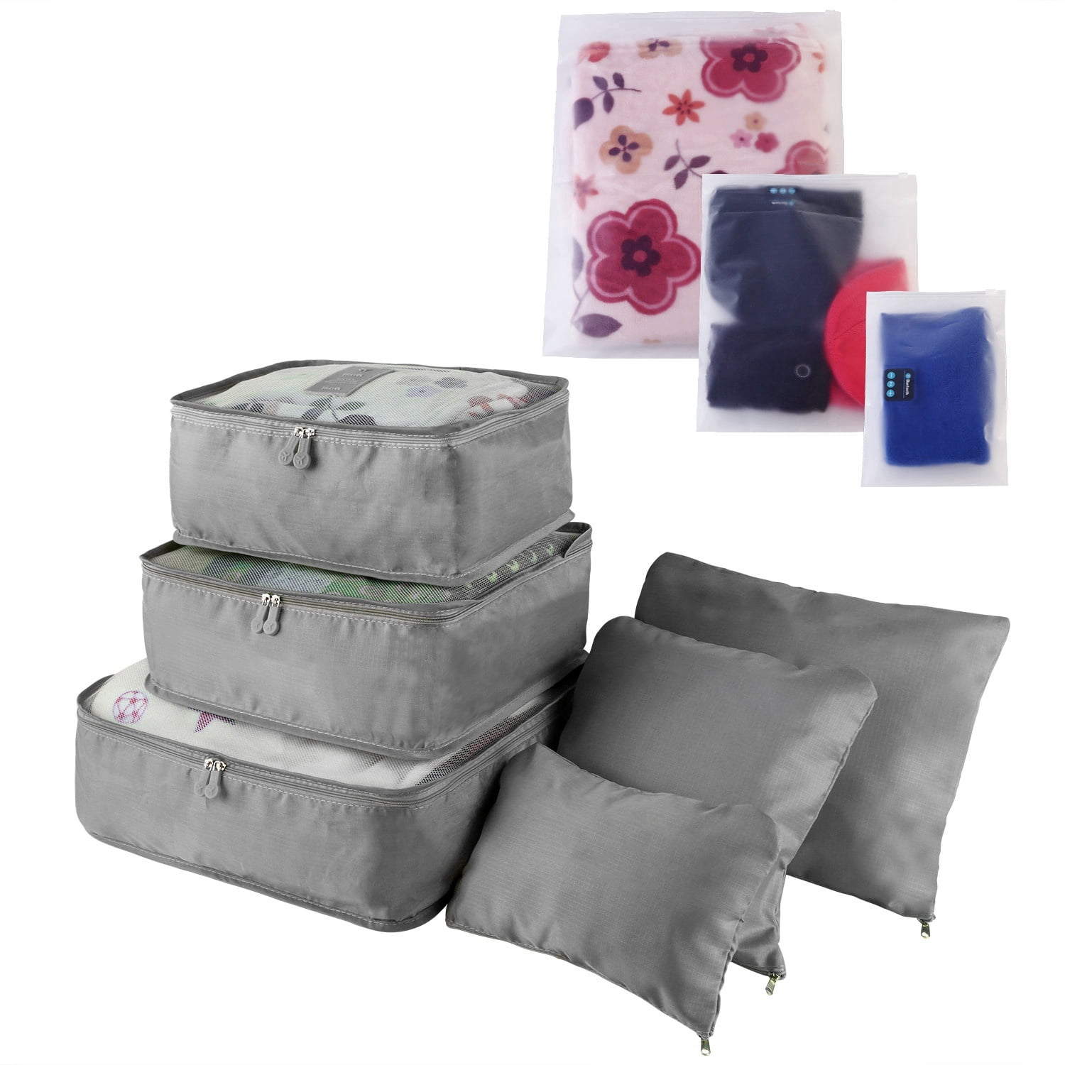 9Pcs Clothes Storage Bags Water-Resistant Travel Luggage Organizer ...