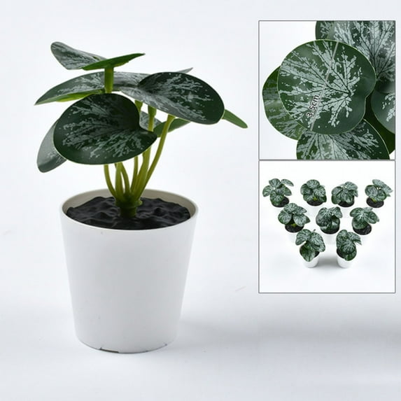 9Pcs Desktop Fake Flower Potted Plants, Mini Fake Plants In Pots, Artificial Plants For Home Decor Indoor, Plastic Eucalyptus Plants For Home Decor, Indoor, Office, Desk, Table Decoration