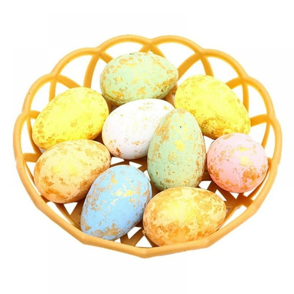 9Pcs Easter Foam Egg Decorations, Mini Cartoon Egg Ornaments For Easter Party, 4.7X3Cm Size Easter Egg Decor Set For Teens & Easter Crafts Home Decorating