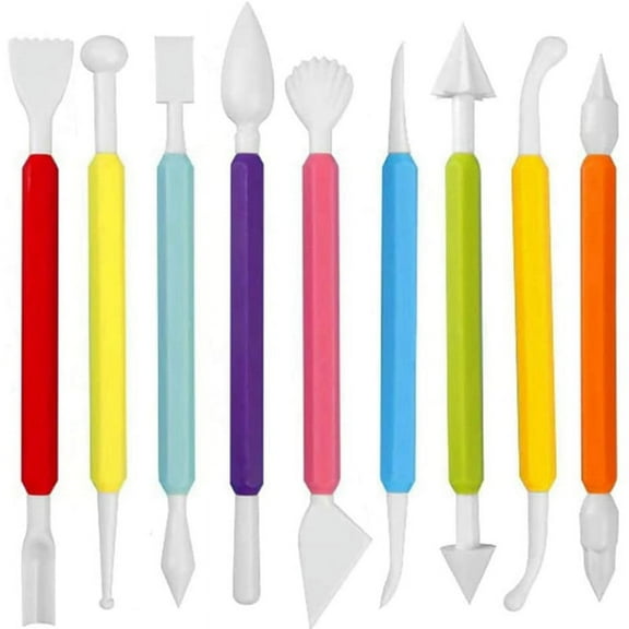 9Pcs Fondant Modeling Tools Set, Paste for Cake Decorating, Cake Marshmallow Sculpting Tools Set
