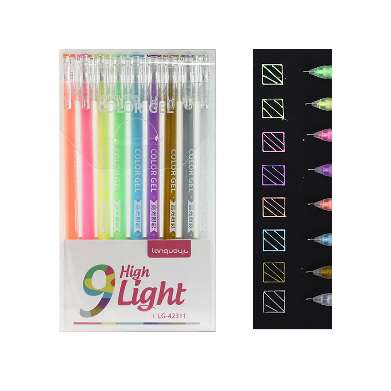 9Pcs Gel Pens Large-Capacity Gel Pen Creative Morandi Hand Account Pen  Retro Cap Color Gel Pen Office Supplies Water-Based Signature Pen