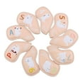thumbnail image 1 of 9Pcs Golf Club Head Covers Sticky Closure for Women Men Golf Iron Covers Set Pink, 1 of 8