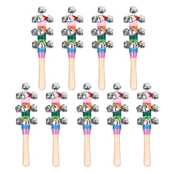 9Pcs Hand Jingle Bells Christmas Musical Instrument Sleigh Bells Decor For Celebrations