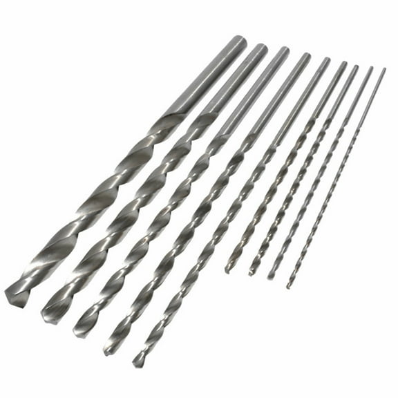 9Pcs High-speed Steel Straight Shank Twist Drill Bit Strong Wear-resistant Chip Evacuation Smooth Set