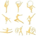 thumbnail image 1 of 9Pcs Nickel Custom Self-adhesive Picture Stickers Independence Day Metal Decals Golden Gymnastics 40x40mm, 1 of 7