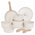 thumbnail image 1 of 9-Piece Nonstick Cookware Set with Detachable Handles and Glass Lids, 1 of 8