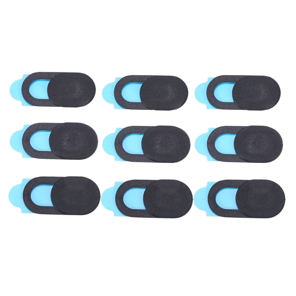 9Pcs Plastic Camera Shield Stickers Notebook PC Tablet PC Mobile Anti-Hacker Peeping Protection Privacy Cover Black,9 x Webcam Cover Slider,black